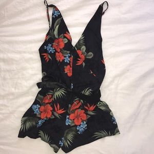 VEDA silk tropics romper